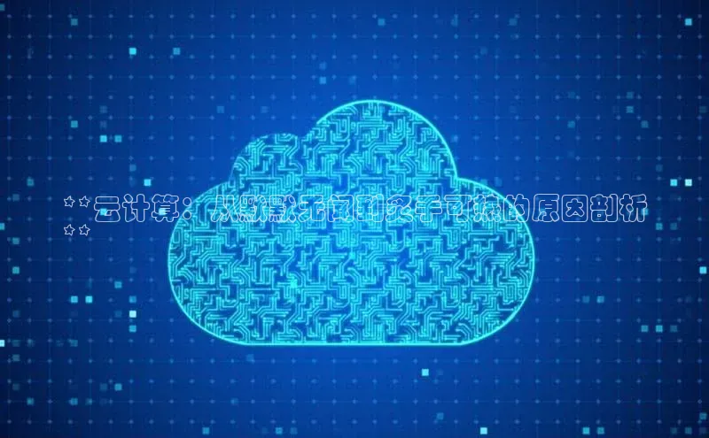 金年会 金字招牌诚信至上ARGA公司**云计算：从默默无闻到炙手可热的原因剖析
**